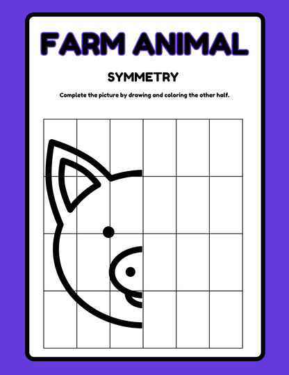 Farm Animal Activity Book Digital Download Template