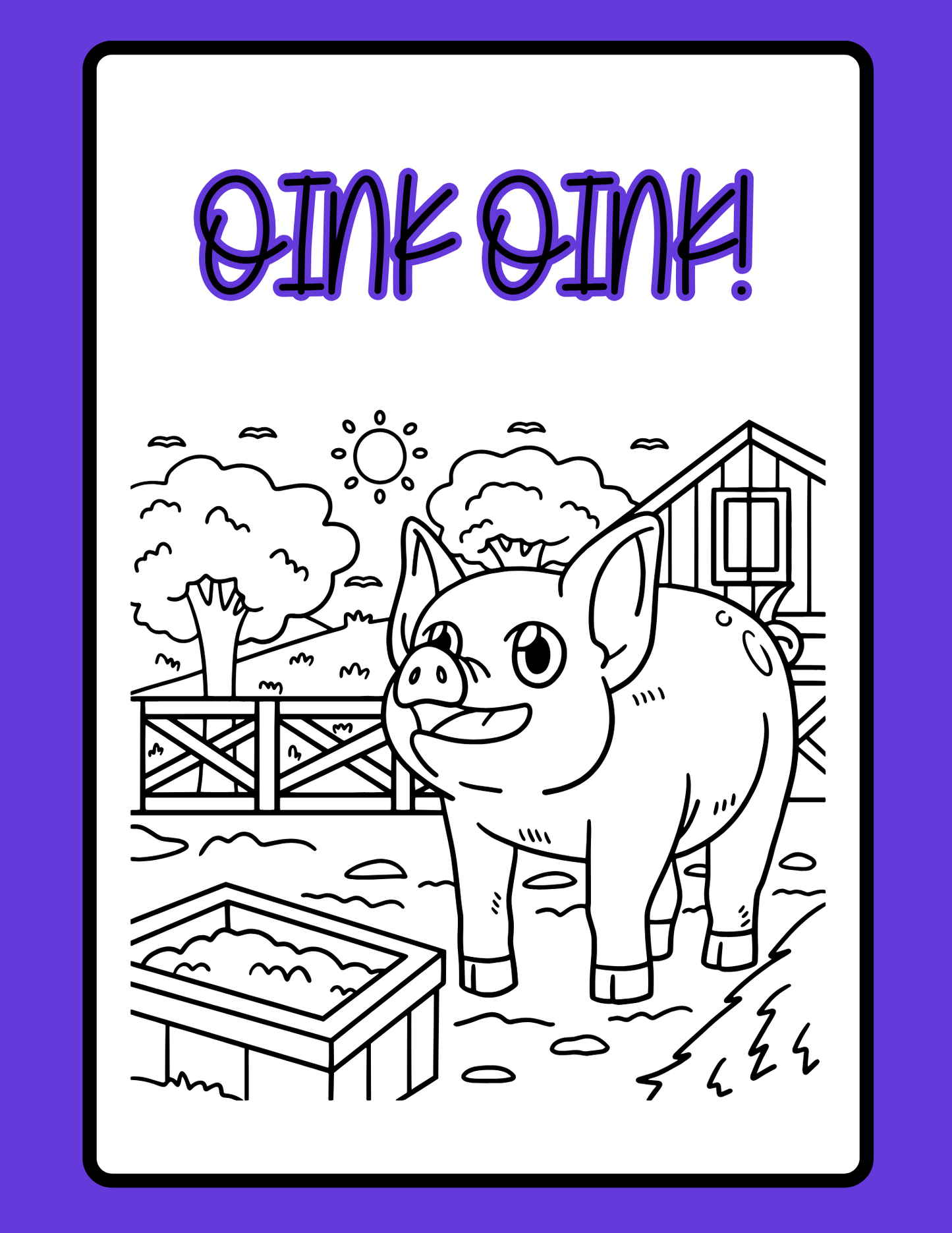 Farm Animal Activity Book Digital Download Template