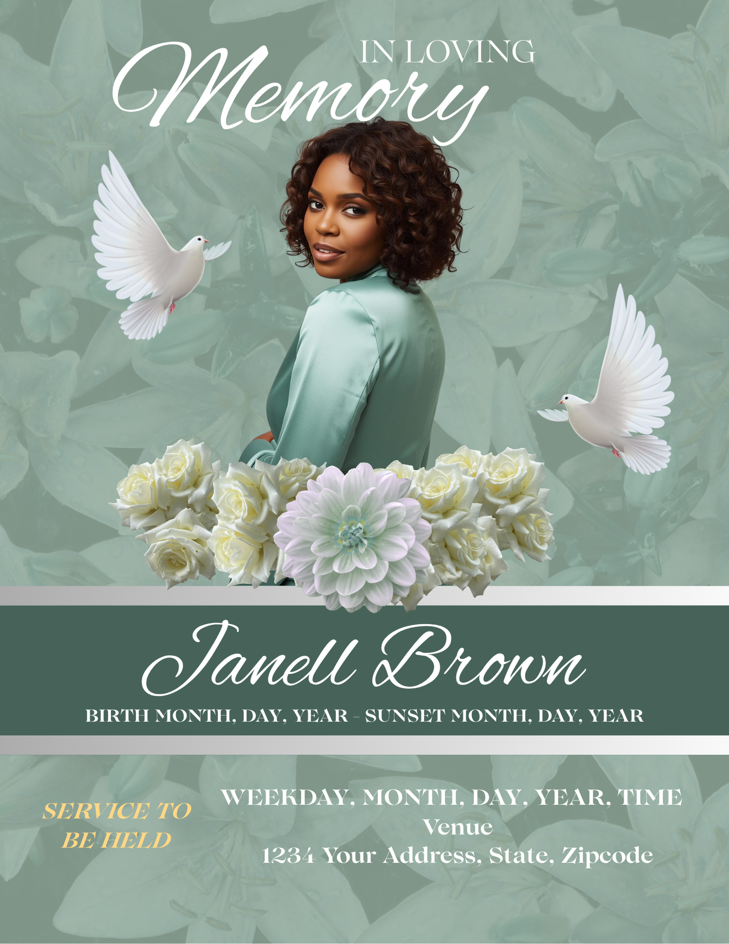 Legacy Studio Add Ons - Funeral Announcement