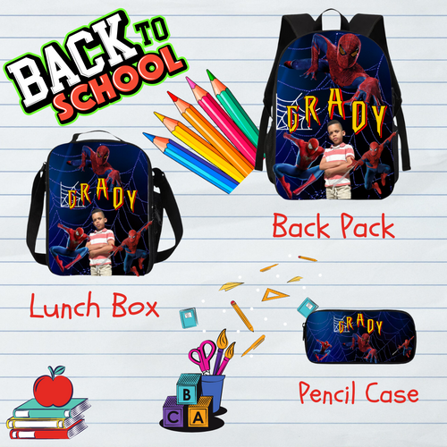 Back To School Bundle Backpack, lunch bag and pencil case